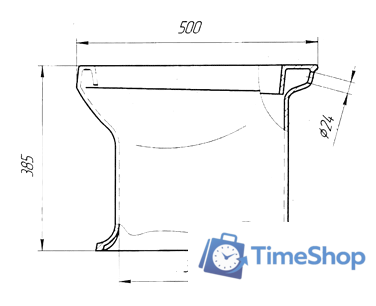 Унитаз приставной Оскольская керамика Дачный - Изображение №2 — Интернет-магазин Time-Shop