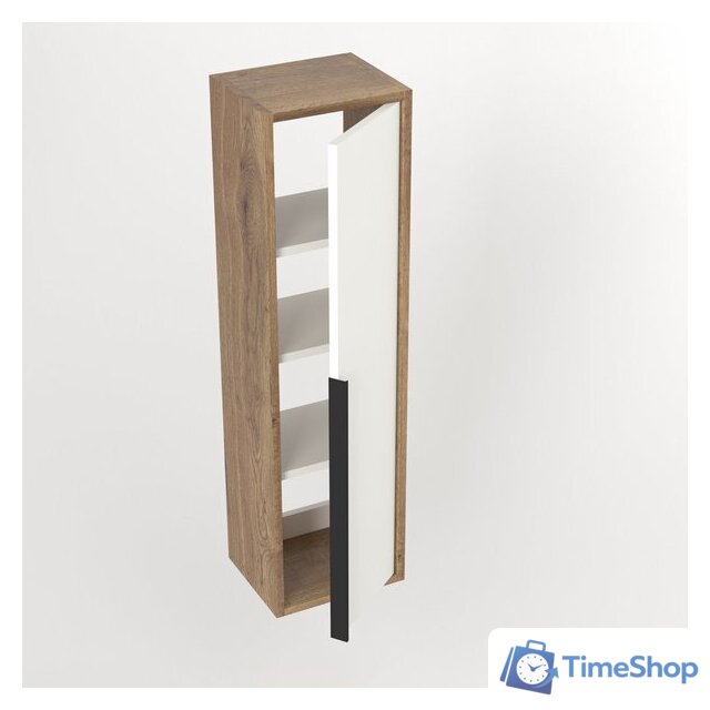  Дабер Шкаф-полупенал 015 СТ15.0.0.21Ч (дуб галифакс/белый/ручка черная) - Изображение №3 — Интернет-магазин Time-Shop