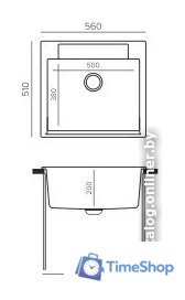 Кухонная мойка Polygran Argo 560 (кремовый) - Изображение №4 — Интернет-магазин Time-Shop