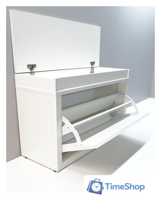 Тумба для обуви Анрат Элана 1к.80 белый - Изображение №2 — Интернет-магазин Time-Shop