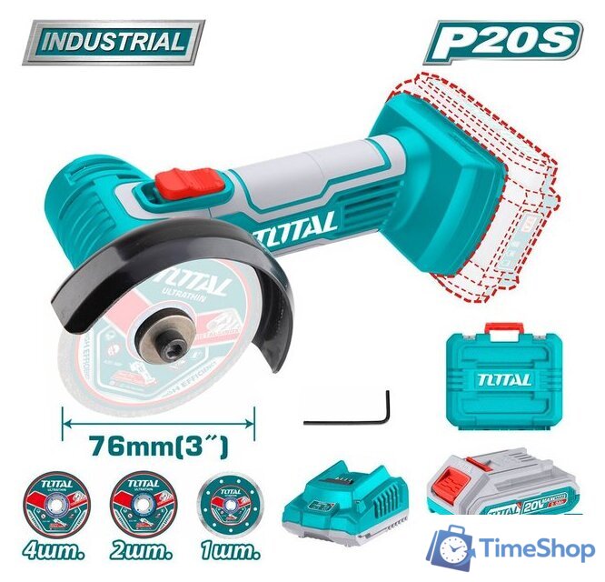 Дисковая (циркулярная) пила Total TAGLI76012 (с 1-им АКБ, кейс) - Изображение №1 — Интернет-магазин Time-Shop