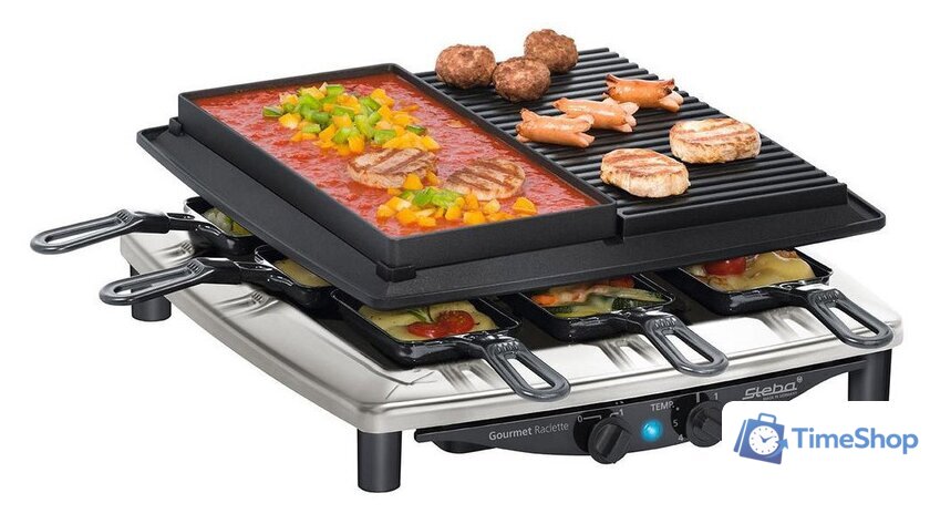 Раклетница Steba RC 4 plus DELUX chrom - Изображение №3 — Интернет-магазин Time-Shop