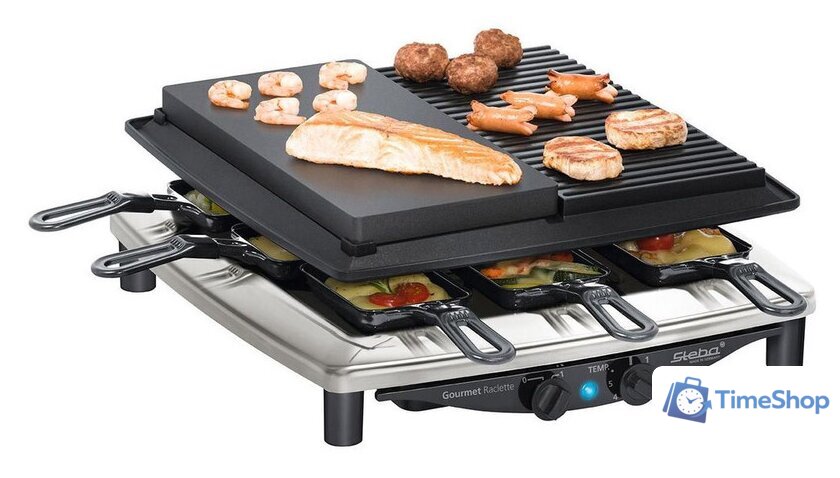 Раклетница Steba RC 4 plus DELUX chrom - Изображение №2 — Интернет-магазин Time-Shop