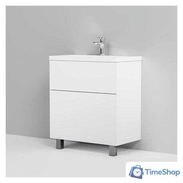  AM.PM Тумба под умывальник Gem 75 M90FSX07522WG32 (2 ящика, белый) - Изображение №5 — Интернет-магазин Time-Shop