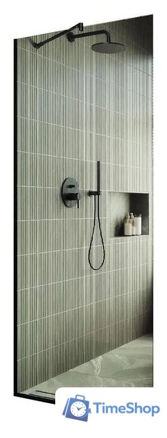 Душевая стенка MaybahGlass 195x89 MGD-689-6у (прозрачное стекло/черный) - Изображение №1 — Интернет-магазин Time-Shop