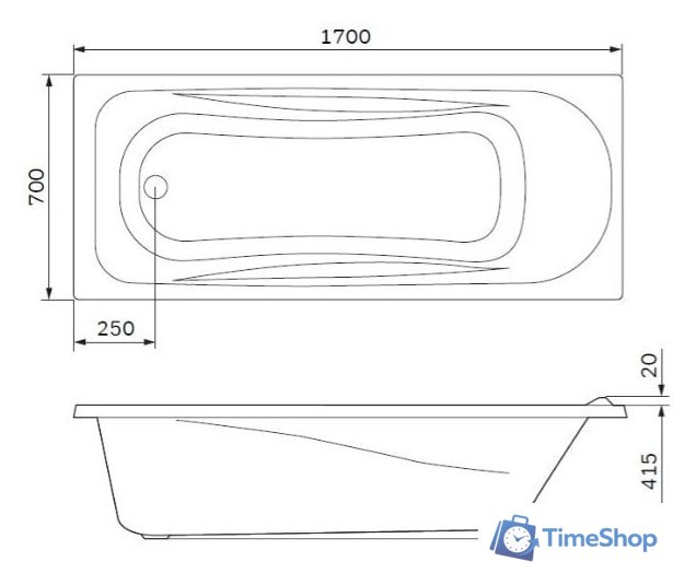 Ванна AM.PM Spirit W76A-170-070W-A - Изображение №4 — Интернет-магазин Time-Shop