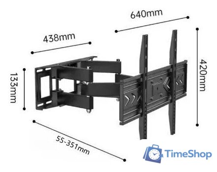 Кронштейн для телевизора Bessite BK-LB640 - Изображение №5 — Интернет-магазин Time-Shop