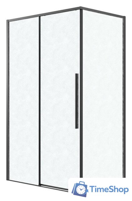 Душевой уголок Grossman Galaxy 100x90x195 120.K33.01.1090.21.02 (черный матовый/стекло шиншилла) - Изображение №1 — Интернет-магазин Time-Shop