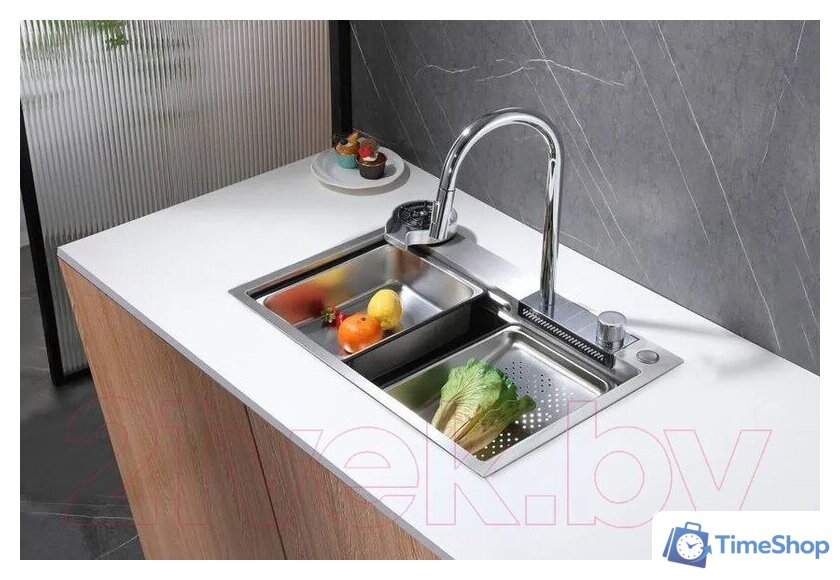 Кухонная мойка Abber Wasser Kreis AF2194 (хром) - Изображение №2 — Интернет-магазин Time-Shop