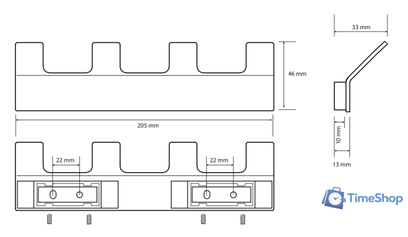 Крючок для ванны Bemeta Nero 135105210 - Изображение №2 — Интернет-магазин Time-Shop
