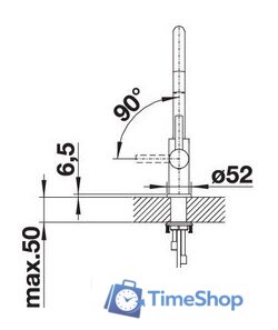 Смеситель Blanco Candor-S 523121 (нержавеющая сталь) - Изображение №4 — Интернет-магазин Time-Shop