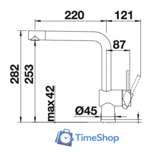 Смеситель Blanco Linus Silgranit (кофе) [516707] - Изображение №2 — Интернет-магазин Time-Shop