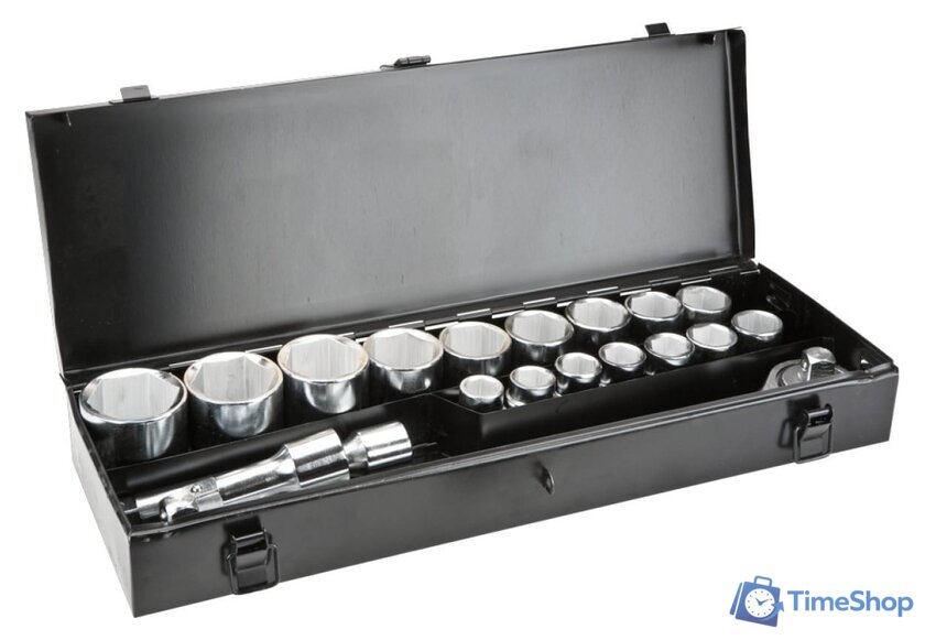 Набор трещотка с головками TOPEX 38D296 (20 предметов) - Изображение №1 — Интернет-магазин Time-Shop