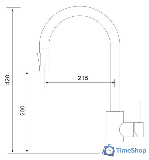 Смеситель Gross Aqua Neosteel 3140609SS - Изображение №2 — Интернет-магазин Time-Shop