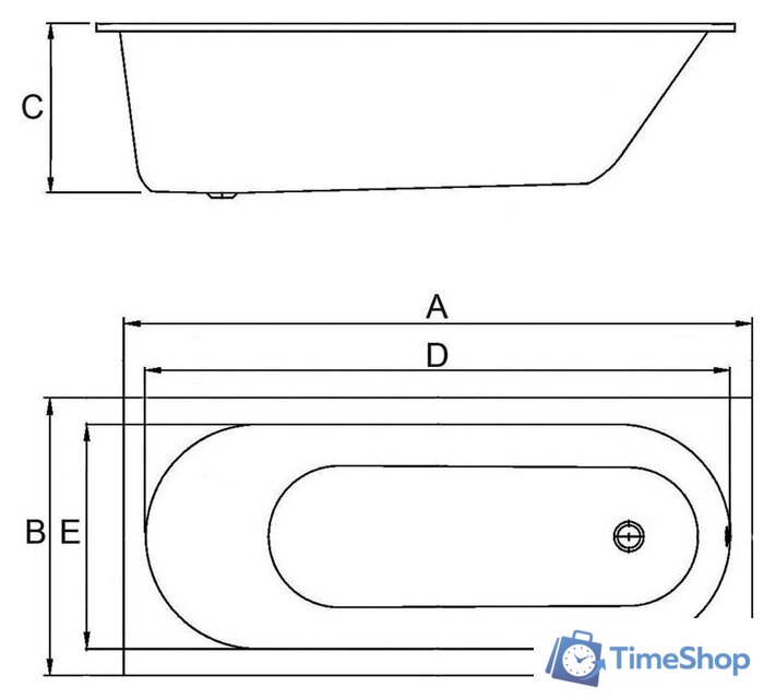 Ванна Alba Spa Supreme 180x80 - Изображение №3 — Интернет-магазин Time-Shop