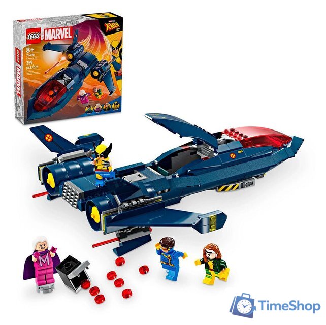 Конструктор LEGO Marvel Super Heroes 76281 Истребитель X-Jet Людей Икс - Изображение №8 — Интернет-магазин Time-Shop