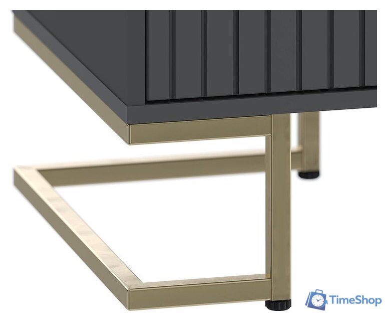 Комоды, тумбы Involux Неаполь 233H211 (графит/черный матовый/золото) - Изображение №5 — Интернет-магазин Time-Shop