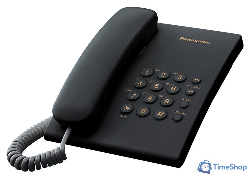 Проводной телефон Panasonic KX-TS2350RUB (черный) - Изображение №1 — Интернет-магазин Time-Shop
