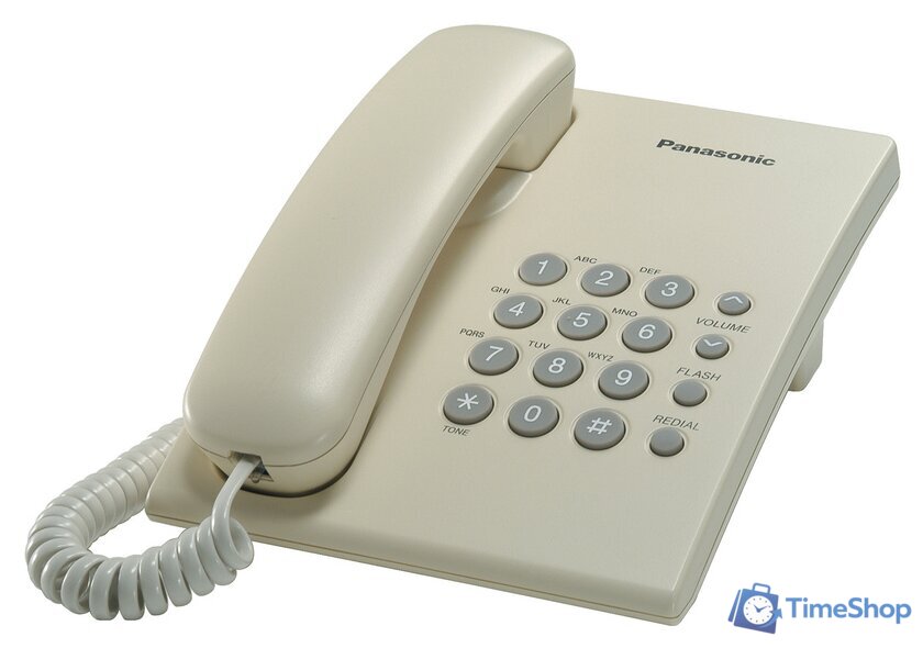 Проводной телефон Panasonic KX-TS2350RUB (черный) - Изображение №2 — Интернет-магазин Time-Shop