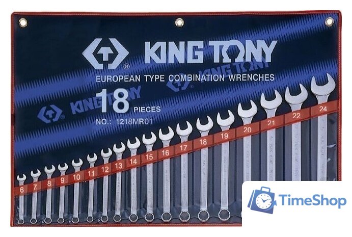 Набор ключей King Tony 1218MR01 (18 предметов) - Изображение №1 — Интернет-магазин Time-Shop