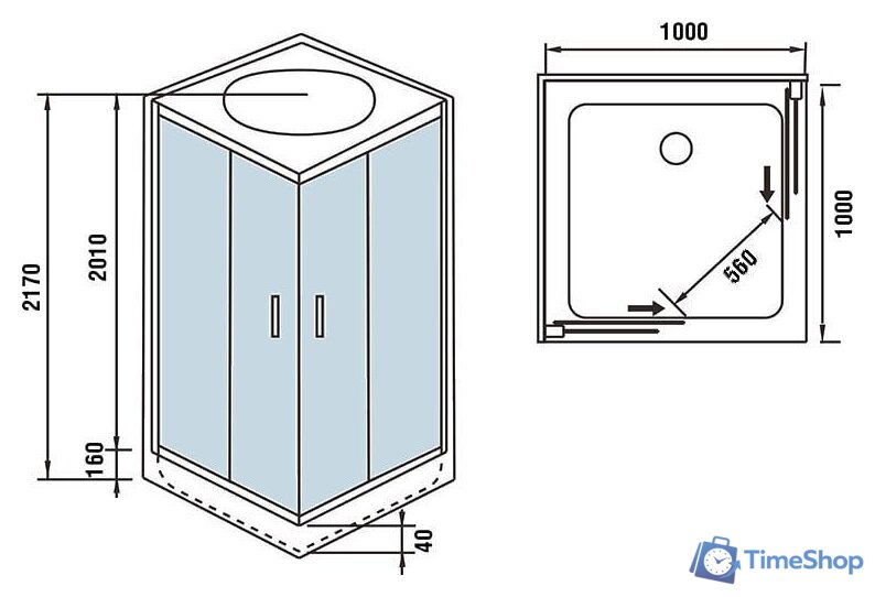 Душевая кабина WeltWasser WW500 Laine 1002 - Изображение №9 — Интернет-магазин Time-Shop