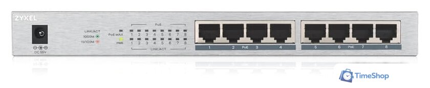 Неуправляемый коммутатор Zyxel GS1008HP - Изображение №2 — Интернет-магазин Time-Shop