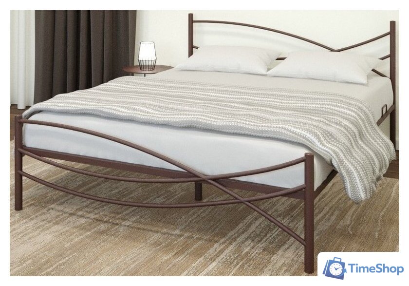 Кровать ИП Князев Калифорния 140x190 (коричневый) - Изображение №1 — Интернет-магазин Time-Shop