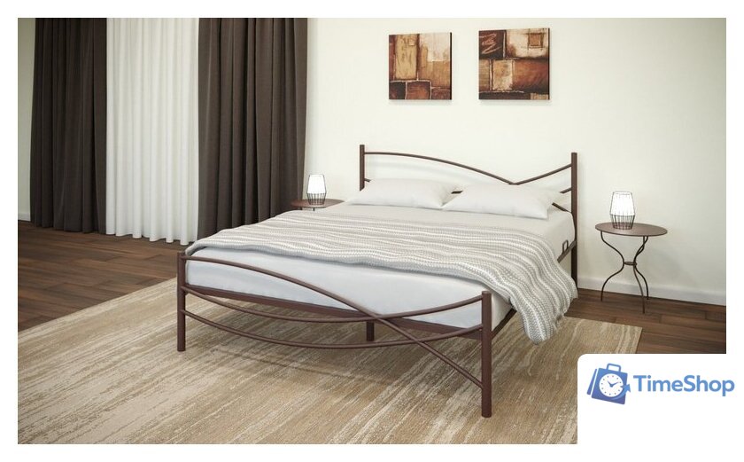 Кровать ИП Князев Калифорния 140x190 (коричневый) - Изображение №2 — Интернет-магазин Time-Shop