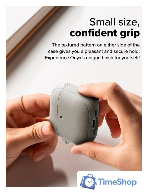 Чехол Ringke Onyx Magnetic для Airpods 4 Warm Gray - Изображение №4 — Интернет-магазин Time-Shop