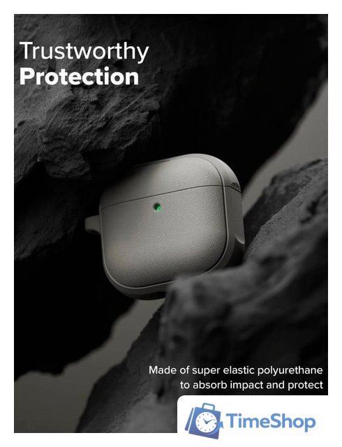 Чехол Ringke Onyx Magnetic для Airpods 4 Warm Gray - Изображение №7 — Интернет-магазин Time-Shop