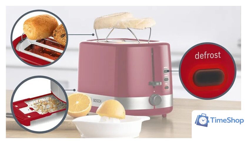 Тостер Bosch TAT6A514 - Изображение №4 — Интернет-магазин Time-Shop