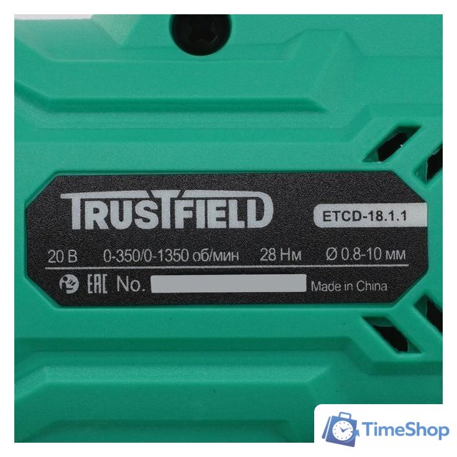 Дрель-шуруповерт Trustfield ETCD-18.1.1 (с 1-им АКБ) - Изображение №3 — Интернет-магазин Time-Shop