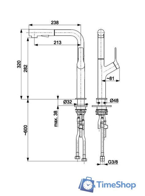 Смеситель Armatura Duero Design 6623-220-31 - Изображение №2 — Интернет-магазин Time-Shop