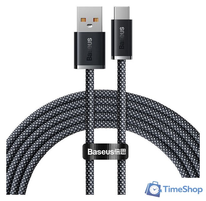 Кабель Baseus Dynamic Series Fast Charging Data Cable 100W USB Type-A - USB Type-C (2 м, серый) - Изображение №1 — Интернет-магазин Time-Shop