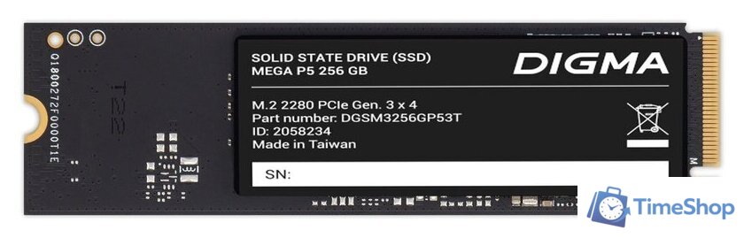 SSD Digma Mega P5 256GB DGSM3256GP53T - Изображение №1 — Интернет-магазин Time-Shop