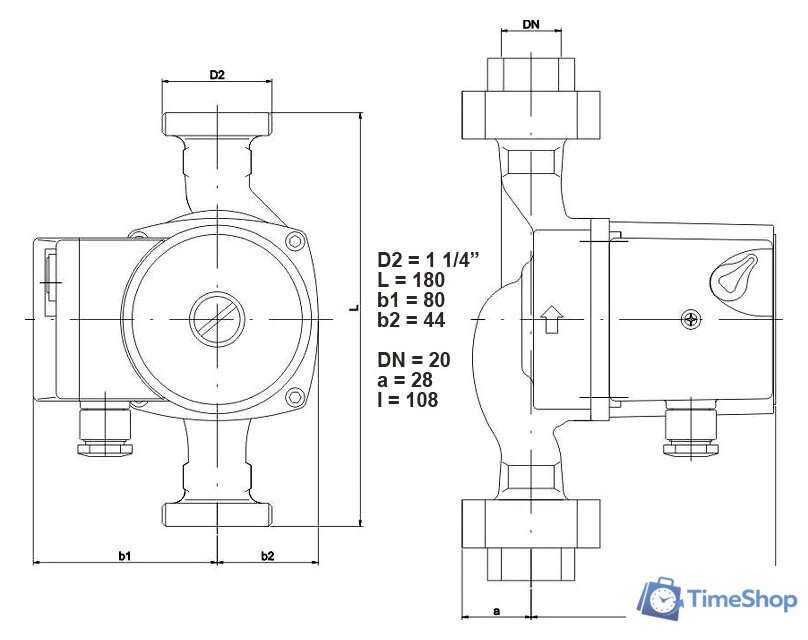 Циркуляционный насос IMP Pumps GHN 20/60-180 - Изображение №2 — Интернет-магазин Time-Shop