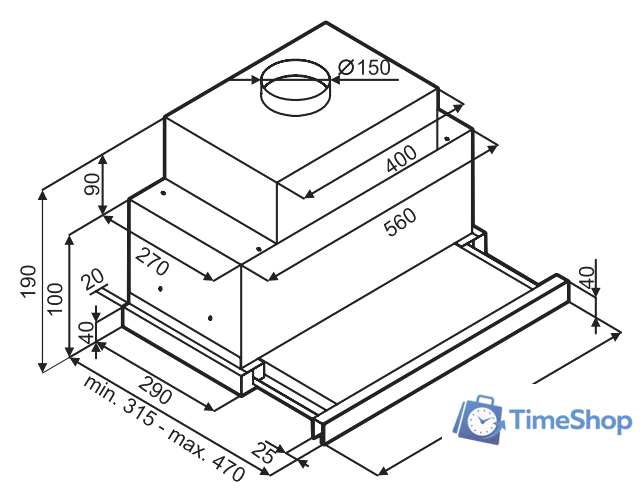 Кухонная вытяжка MAUNFELD Galaxy 60 (белый) - Изображение №2 — Интернет-магазин Time-Shop