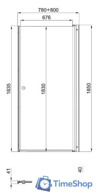 Душевая дверь Triton Уно 80 - Изображение №9 — Интернет-магазин Time-Shop