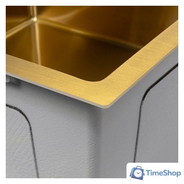 Кухонная мойка ARFEKA ECO AR 450*450 GOLD PVD NANO - Изображение №7 — Интернет-магазин Time-Shop