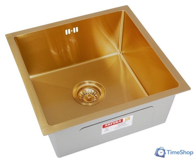 Кухонная мойка ARFEKA ECO AR 450*450 GOLD PVD NANO - Изображение №1 — Интернет-магазин Time-Shop