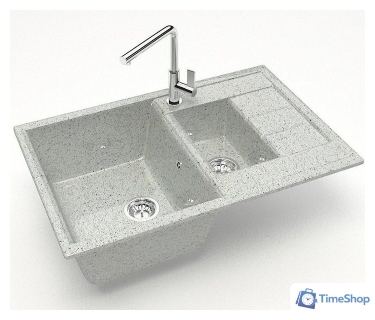 Кухонная мойка MARRBAXX Карельский камень модель 210/Q10 F210Q010 (серый/светло-серый) - Изображение №2 — Интернет-магазин Time-Shop