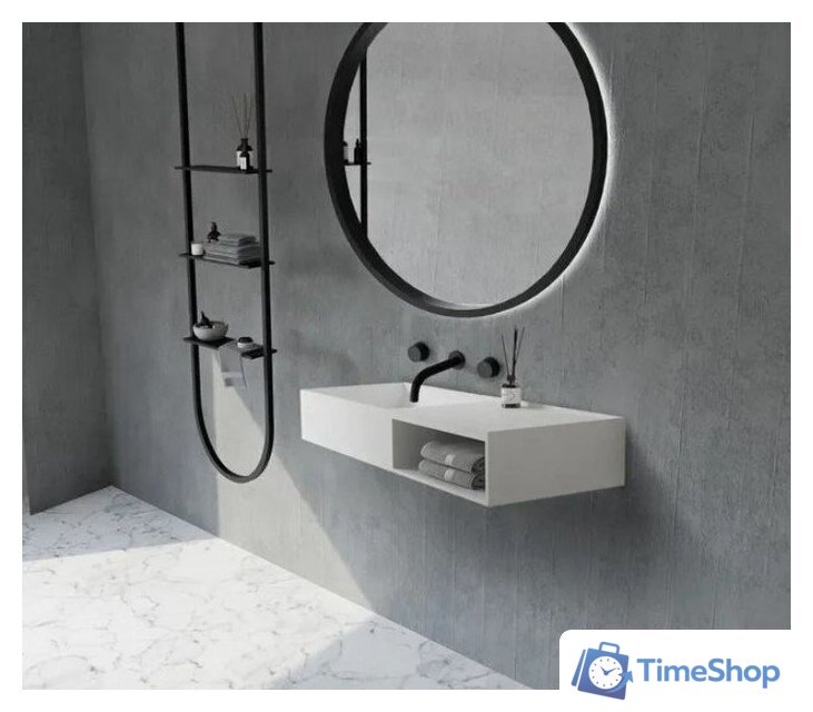  Abber Тумба с умывальником Stein AS2649-1.2 (подвесной, белый матовый) - Изображение №5 — Интернет-магазин Time-Shop