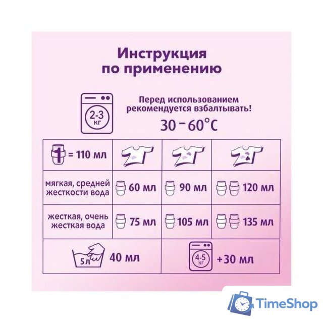 Гель для стирки Ласка Шерсть и Шелк 1 л - Изображение №4 — Интернет-магазин Time-Shop