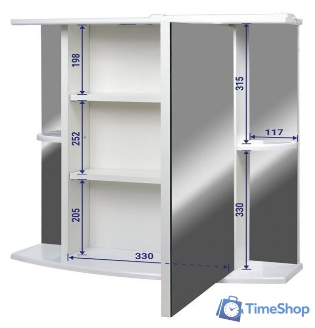  Doratiz Шкаф с зеркалом София 60 R 2712.230 (белый,с подсветкой) - Изображение №9 — Интернет-магазин Time-Shop