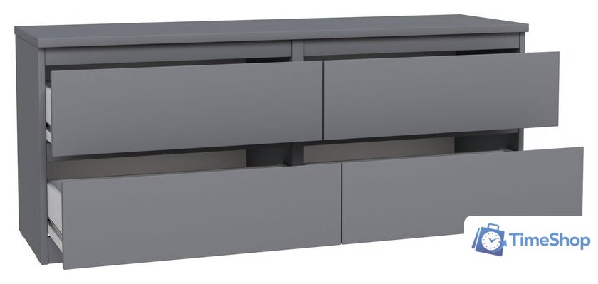 Тумба Mio Tesoro Кастор 4 ящика 2.03.03.100.4 (серый) - Изображение №3 — Интернет-магазин Time-Shop