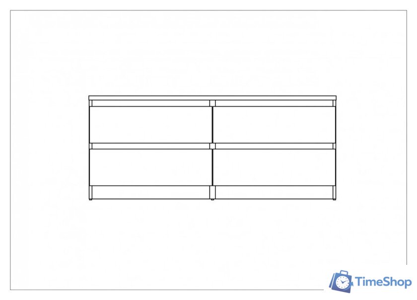 Тумба Mio Tesoro Кастор 4 ящика 2.03.03.100.4 (серый) - Изображение №4 — Интернет-магазин Time-Shop