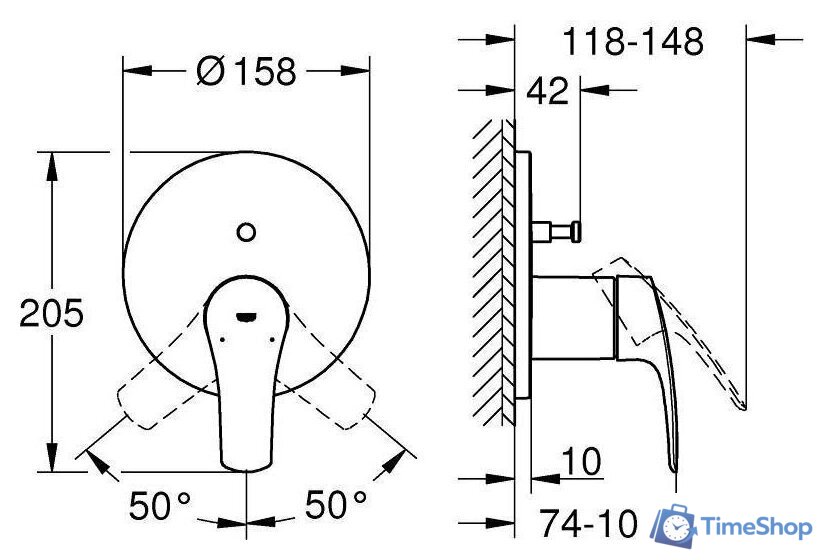 Смеситель Grohe Eurosmart 24043003 - Изображение №8 — Интернет-магазин Time-Shop