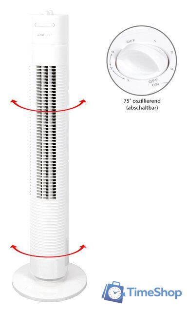 Колонный вентилятор Clatronic TVL 3770 (белый) - Изображение №3 — Интернет-магазин Time-Shop