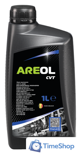 Трансмиссионное масло Areol CVT 1л - Изображение №1 — Интернет-магазин Time-Shop