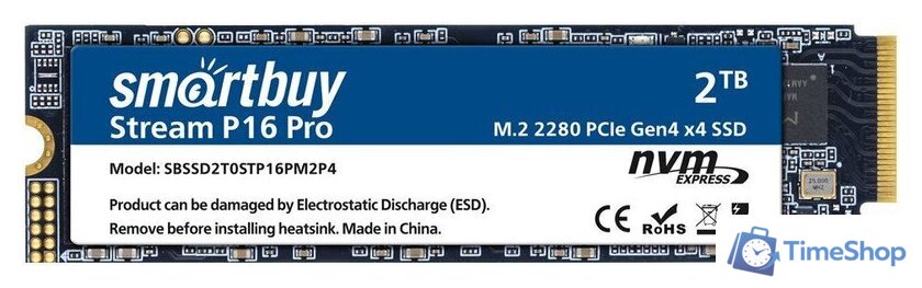 SSD SmartBuy Stream P16 Pro 2TB SBSSD2T0STP16PM2P4 - Изображение №1 — Интернет-магазин Time-Shop